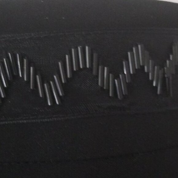 NWT Bay Studio Black Dress Pants Sz 16  Stretch, Beaded Waist Chevron Pattern - Picture 3 of 6